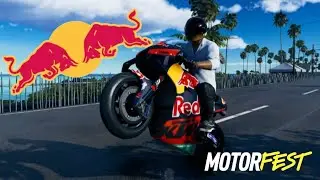 RED BULL BIKE gameplay in the Crew Motorfest! (rev bombs, acceleration test)