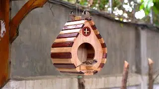 Build the Most Amazing Wooden Bird House & Bird Feeder | Relaxing DIY Woodworking Project