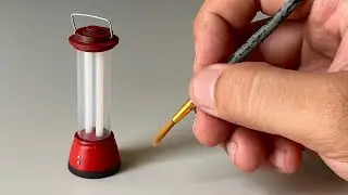 How to Build a Realistic 90&rsquo;s Emergency Lantern : Step-by-step Tutorial | Miniature ASMR Build!