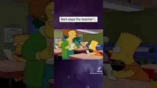 Bart slaps the teacher #animation #australia #simpsons #clips