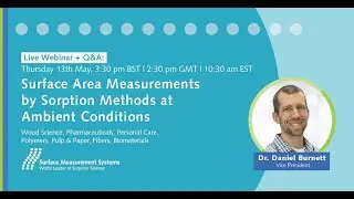 Webinar: BET Surface Area Measurements by Sorption Methods at Ambient Conditions