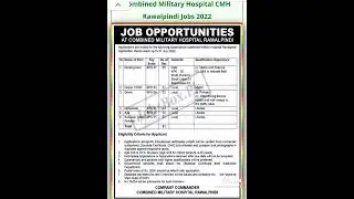 CMH jobs in 2022 |Combined Military Hospital 2022#Short