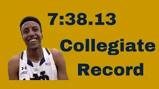 Yared Nuguse of Notre Dame runs 7:38.13, breaks NCAA indoor 3,000 meter record!!