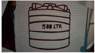 500 LTR water tank DRAWING