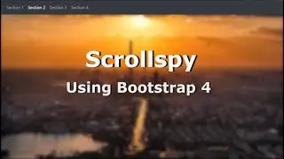 Scrollspy Using Bootstrap 4