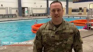 Airmen complete water survival training at Fairchild Air Force Base