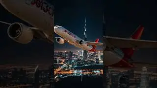 Dubai at night #dubai #habibicometodubai #jet3charlie #emirates #plane #jet #dubailife #nocrime