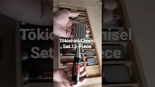 Tōkichirō Chisel Set 15-Piece | Oire Nomi | Ebony Handles #JapaneseChisels #WoodworkingTools