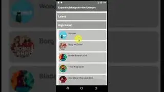 Expandable Recyclerview Android example