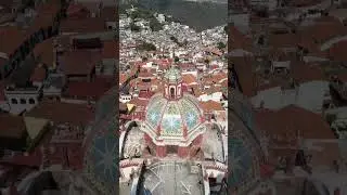 CITY CATHEDRAL OF BEAUTIFUL COLONIAL CITY - TAXCO.  #mexico #мексика #гидвмексике #taxco #drone