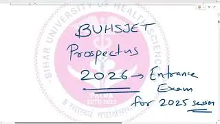 BUHSJET PROSPECTUS 2026 Entrance Exam #buhs #education #buhsjet Paramedical | Bsc Nursing | B Pharma