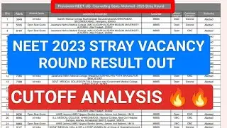 Shocking 😱Neet 2023 MCC Stray Vacancy Round 4 Provisional Result Out Cutoff very Low 🔥🔥