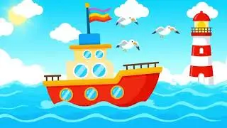 Big Ship on the Water 🚢 | JugnuTunes l Vehicle learning for kids #Shorts #kids #learning #youtube