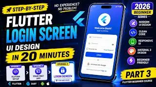 Build a Beautiful Flutter Login Screen 🔥 | Flutter Beginner Course Episode 3 🚀