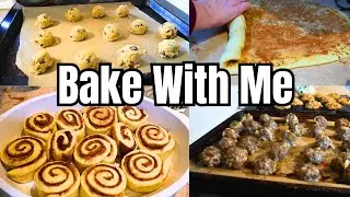 BAKE WITH ME FOR MY FAMILY OF SIX | TRYING A NEW CINNAMON ROLL RECIPE | MOM OF FOUR 