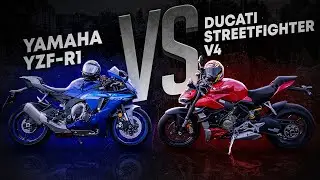 Yamaha YZF-R1 VS Ducati Streetfighter V4. Кто быстрее?