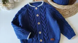 Cardigan Tomas/ kniting Tutorial maglia ai ferri per bambini/ top down 