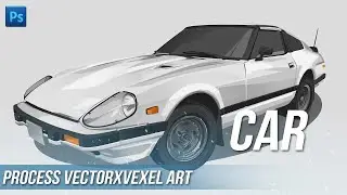 MAKE VECTOR PIXEL ART CAR FROM PHOTO