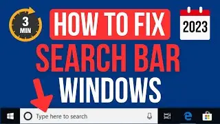WINDOWS SEARCH NOT WORKING WINDOWS 10/11 FIX | Fix Search Bar Not Working