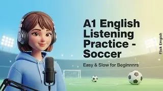 A1 English Listening Practice &ndash; Soccer ⚽ | Easy & Slow for Beginners