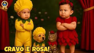 🌹🎵 O Cravo e a Rosa | A versão mais fofa que você já viu! 💕#ocravoearosa  #shortsvideo #funny