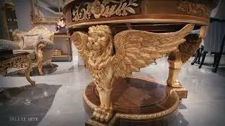Leone Round Entrance Table by Deluxe Arte | Italian Classic Furniture #italianfurniture #furniture