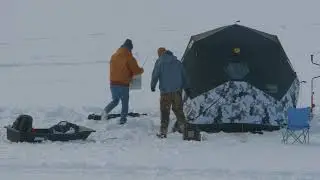 Ice Fishing on Grand Lake, Colorado