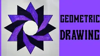 GEOMETRIC STAR PATTERN | GEOMETRIC DRAWING TUTORIAL | GEOMETRIC DRAWING || Iqra Drawing and Sketches