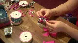 Pink Zebra Bow (tutorial)