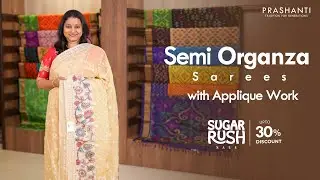 Semi Organza Sarees @ Rs.2290/- | Upto 30% OFF | Prashanti