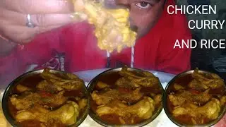CHICKEN 🐔 CURRY AND RICE 🍚 WITH EXTRA GRAVY AND SALAD 🥗#simpleeatingwatchmyvideo 