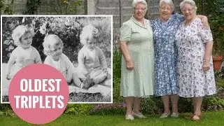 Britain's oldest triplets celebrate their 80th birthday.