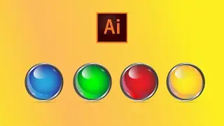 Glass Button Adobe Illustrator Tutorial