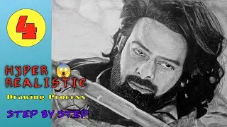 Prabhas Drawing / Hyper Realistic Hair And Beard Drawing / Kalki 2898 ad Prabhas Drawing
