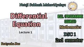 Bsc.(Programme Course) Mathematics 2nd Semester DSC1