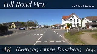 Hamburg/Kreis Pinneberg, Germany: Schnelsen, Ellerbek, Rellingen - Pinneberger Stra&szlig;e - 4K (2160p)