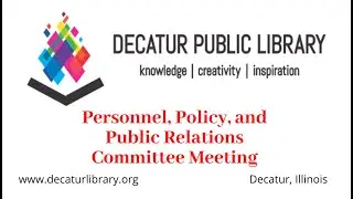 Personnel, Policy, and Public Relations Committee Meeting 09/01/2022