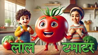 Laal Tamatar || लाल टमाटर || kids hindi rhyme || Balgeet || Angelkidz