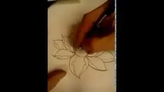how to draw lotus flower Tattoo style