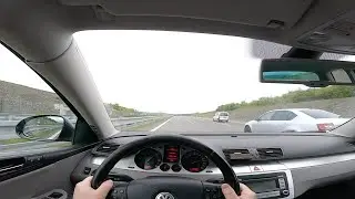 2007 VW Passat Variant B6 1.9 TDI 77 kW | POV SPEED TEST | 0-200 km/h - acceleration |196|