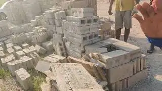 BUILDING IN GHANA || Block factory on how blocks are made