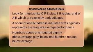 Why Normalize Player Stats For WAR?