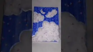 DIY Night Sky Craft Easy Cotton Cloud # shorts # DIY
