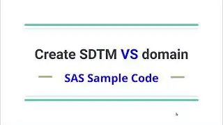 Create SDTM VS domain | SAS Sample Code