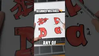 4 Most Common Mistakes I See With The Graffiti letter D ✍️ #graffiti #grafftutorial