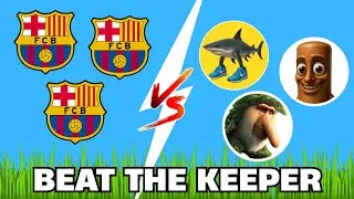 BARCELONA vs ITALIAN BRAINROT ANIMALS | Beat The Keeper