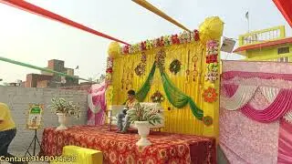 Full Setup Haldi Ceremony / home decoration / Selfie point / Flowers decorations #haldiceremoney