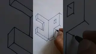 Letter CP with 3d art drawing #shorts