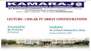 Lecture 3  Solar PV array configurations
