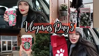 VLOGMAS DAY 5 | Trying My Subscribers Starbucks Order + Manifesting $650 & Decorating Front Porch